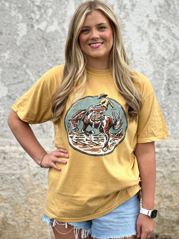 2696 Bucking Bronc Tee: Medium